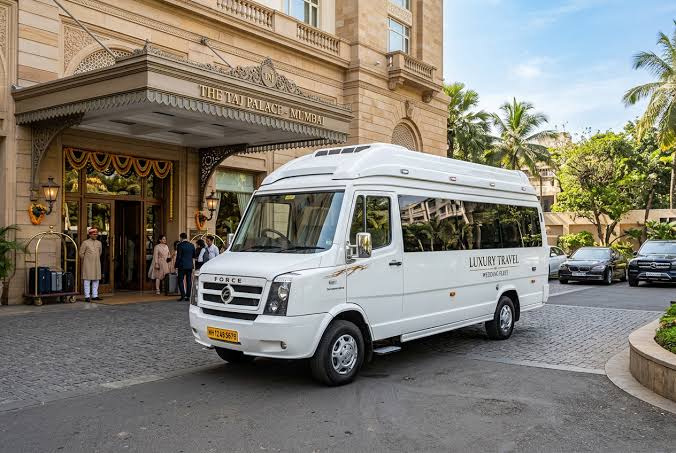 20 Seater Luxury Tempo Traveller on Rent for Weddings, Baraat and Group Travel